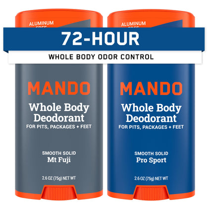 Mando Whole Body Deodorant for Men solid stick front view