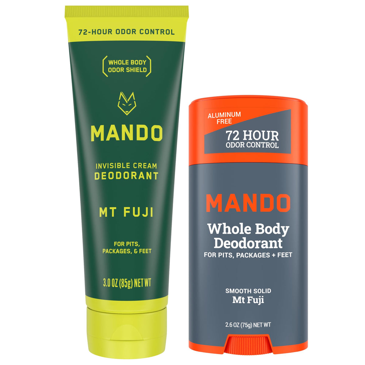 Mando Whole Body Deodorant Solid Stick application
