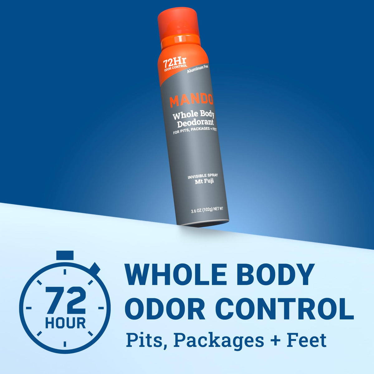 Mando Whole Body Deodorant Spray for Men 2 pack packaging
