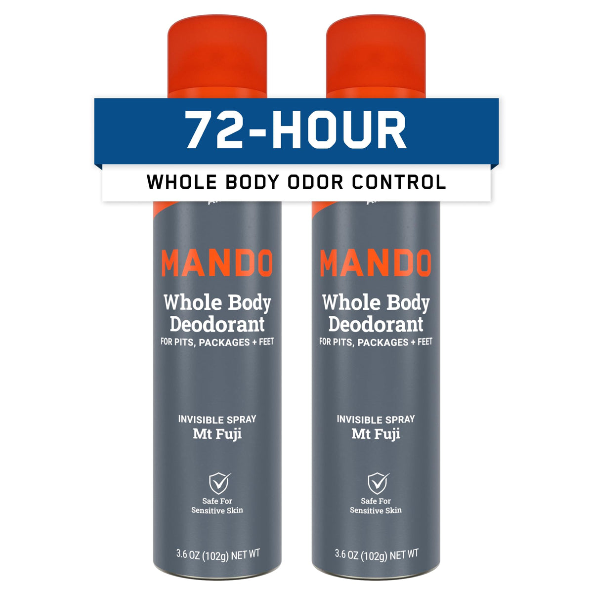Mando Whole Body Deodorant Spray for Men 3.6 oz can front view