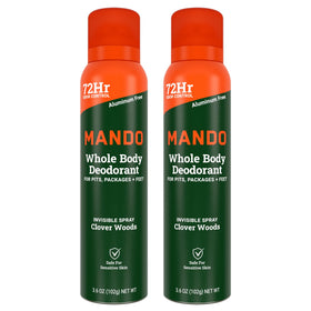 Mando Whole Body Deodorant Spray for Men - Clover Woods front view