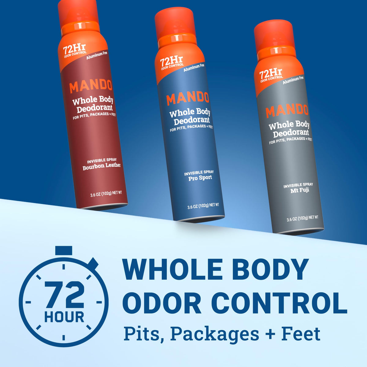 Mando Whole Body Deodorant Spray packaging side view