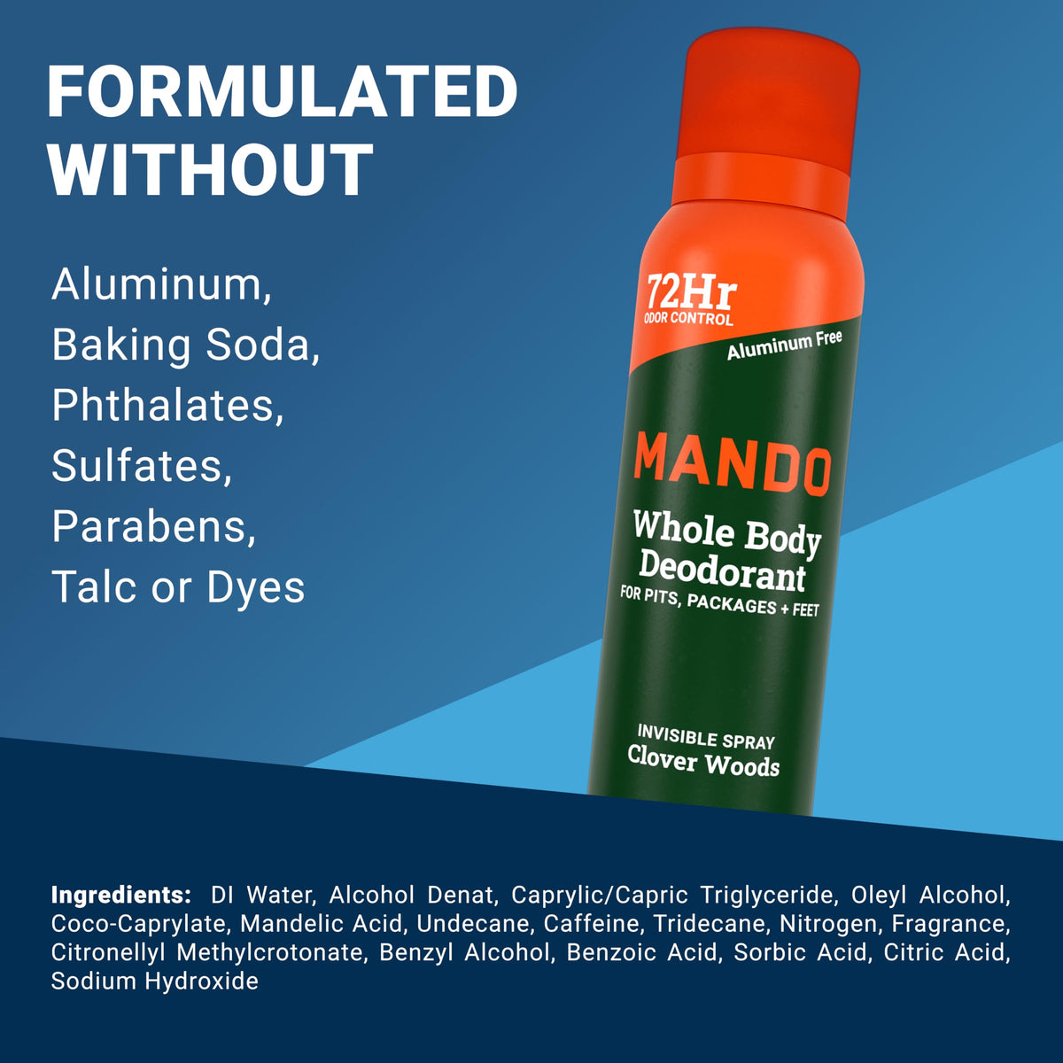 Mando Whole Body Deodorant Spray with packaging