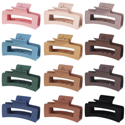 Mandydov Hair Claw Clips 12 Pcs assorted colours front view
