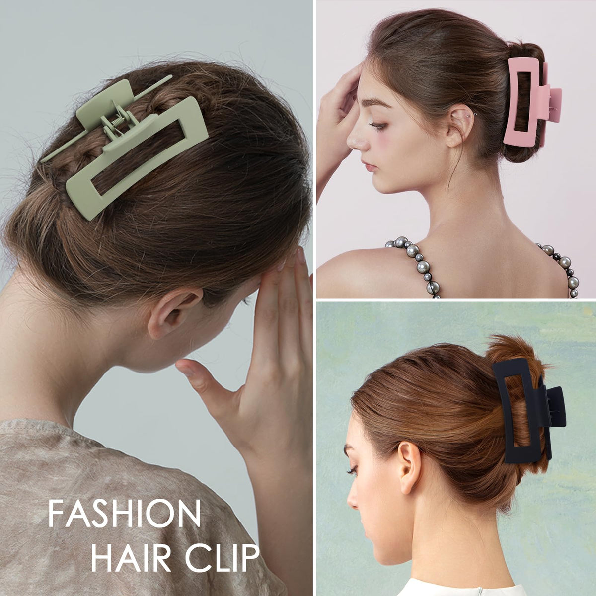 Mandydov large hair claw clip displayed on a stylish background