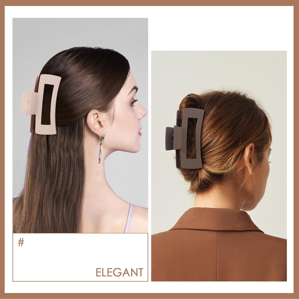 Mandydov Large Hair Claw Clip displayed with packaging