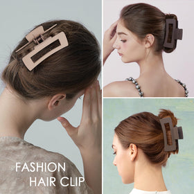 Mandydov Large Hair Claw Clip in brown colour, side view