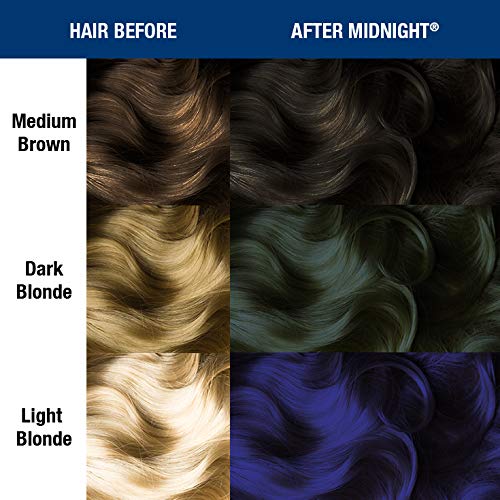 MANIC PANIC After Midnight hair dye applied to hair
