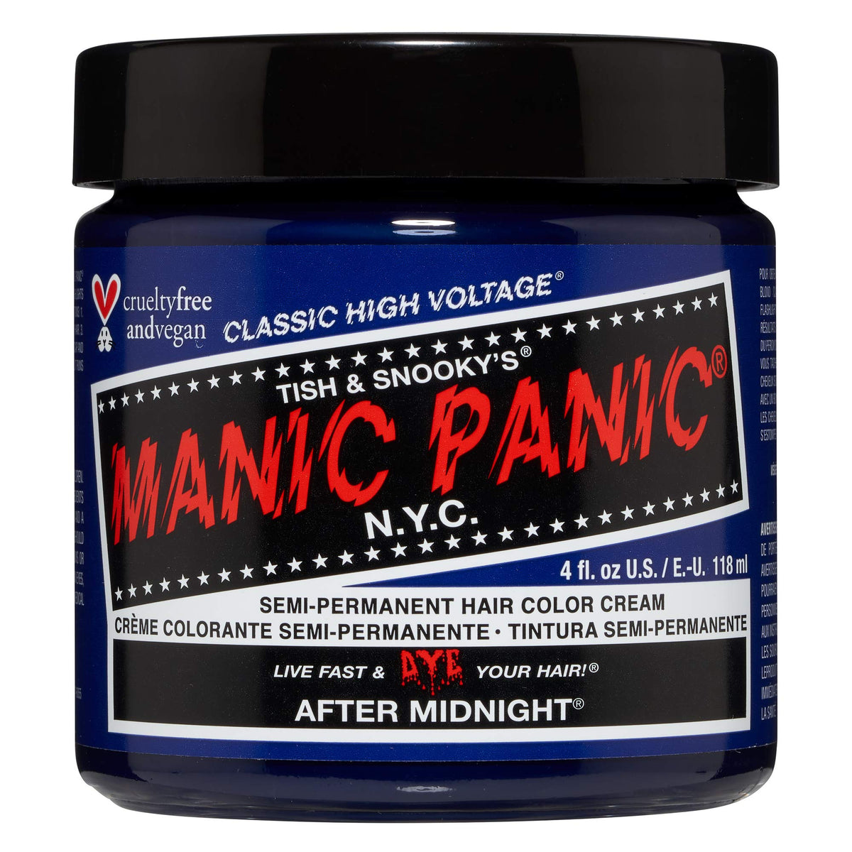 MANIC PANIC After Midnight hair dye front view 4oz