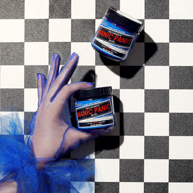 MANIC PANIC Classic Blue Moon hair colour application on hair