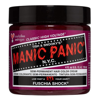 MANIC PANIC Classic Fuschia Shock Semi-Permanent Hair Colour 4oz front view
