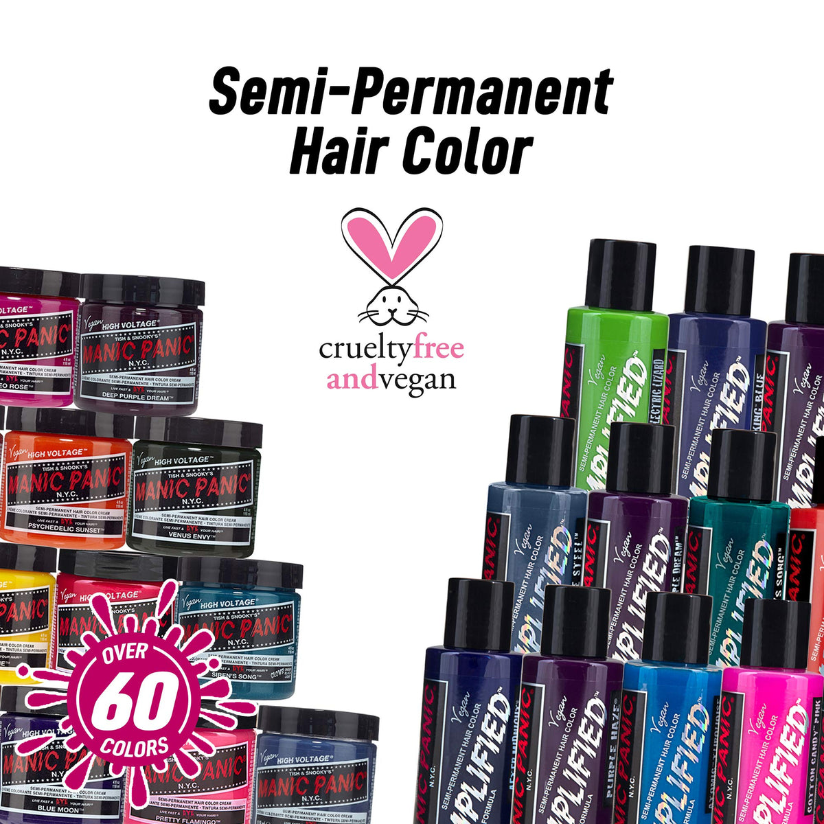 MANIC PANIC Classic Purple Haze hair colour showing conditioning texture