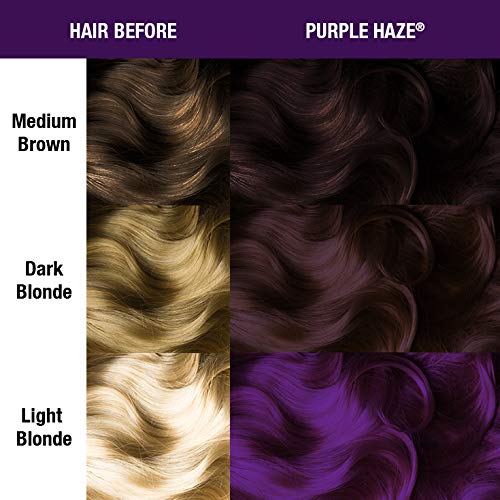 MANIC PANIC Classic Purple Haze hair dye mixed with other colours