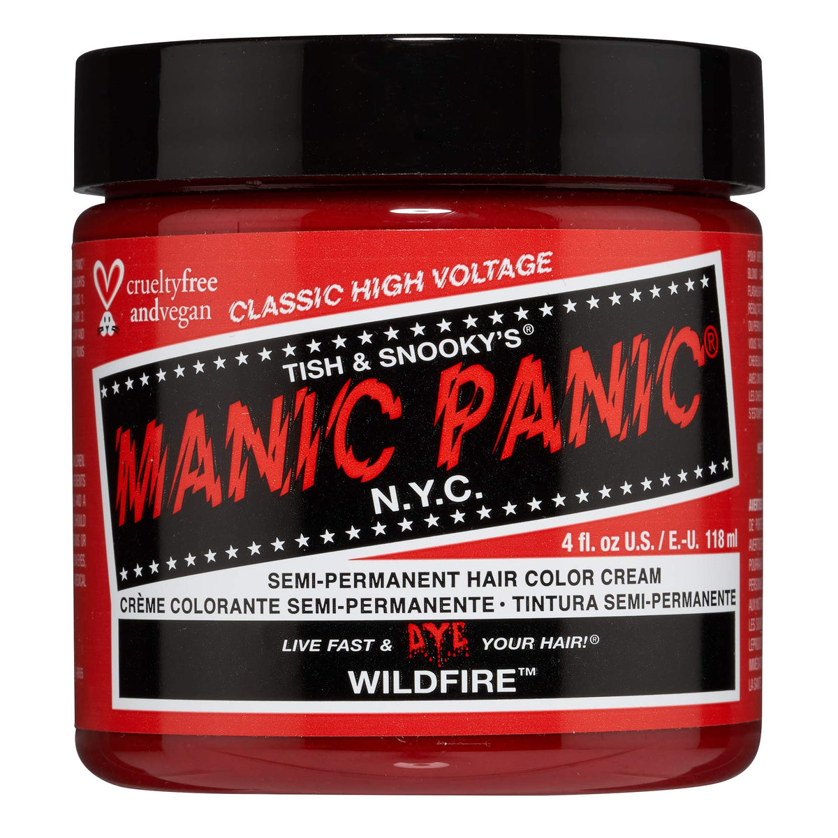 MANIC PANIC Classic Wildfire Semi Permanent Hair Colour 4oz front view