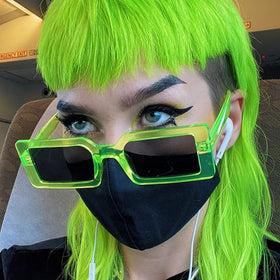 MANIC PANIC Electric Lizard hair dye mixed with other colours