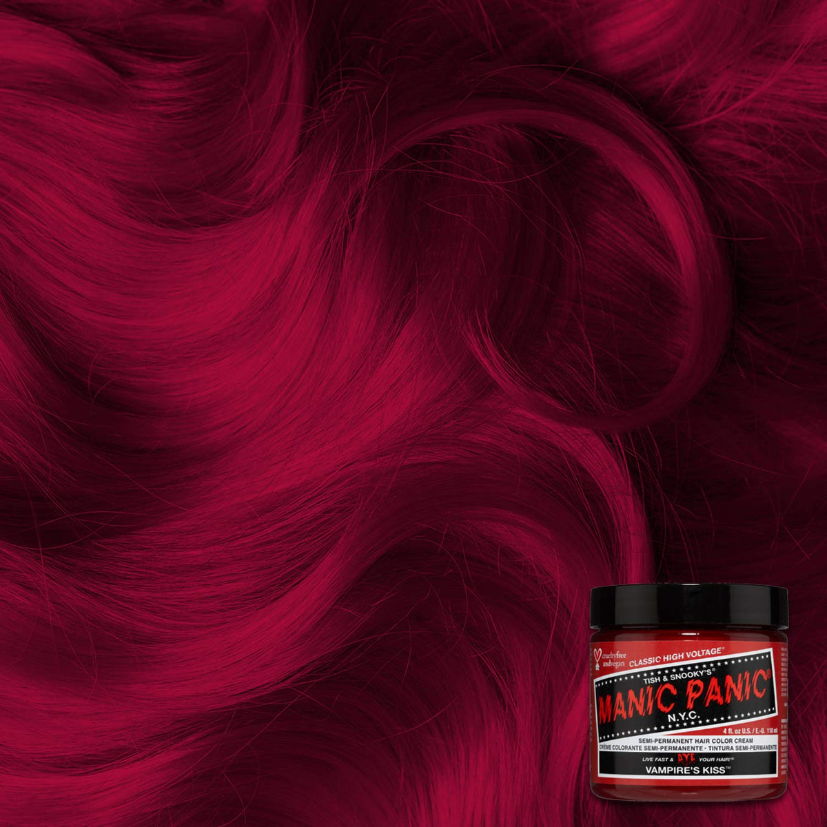 MANIC PANIC hair dye application on pre-lightened hair