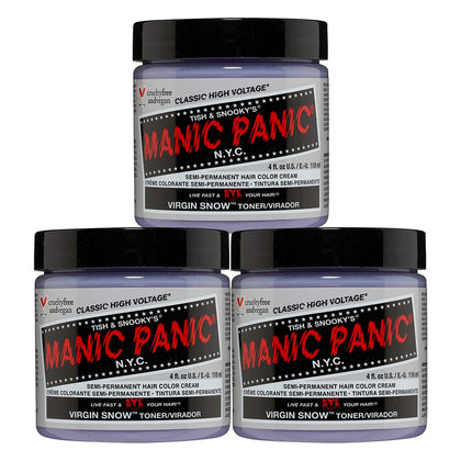 MANIC PANIC Virgin Snow Blue Tinted Hair Toner 450g front view