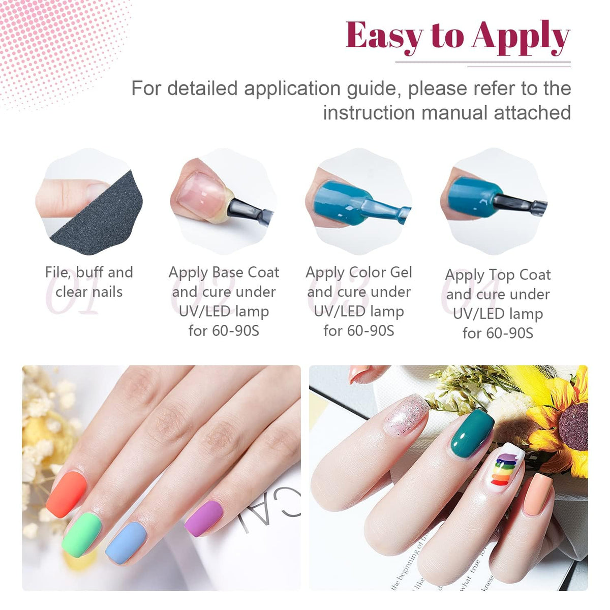 Manicure setup with JODSONE nail polish and tools