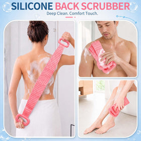 Manmihealth silicone back scrubber with anti-slip hand strap