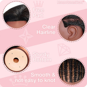 MannequeenHead mannequin head with dyed hair demonstration