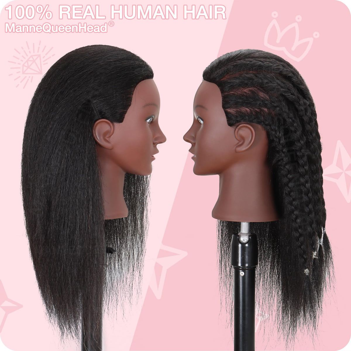 MannequeenHead mannequin head with stand and tools pack