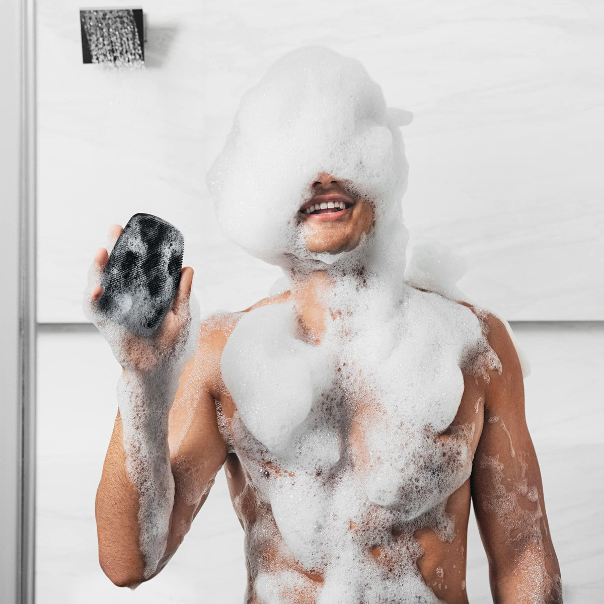 MANSCAPED Body Buffer silicone scrubber with body wash