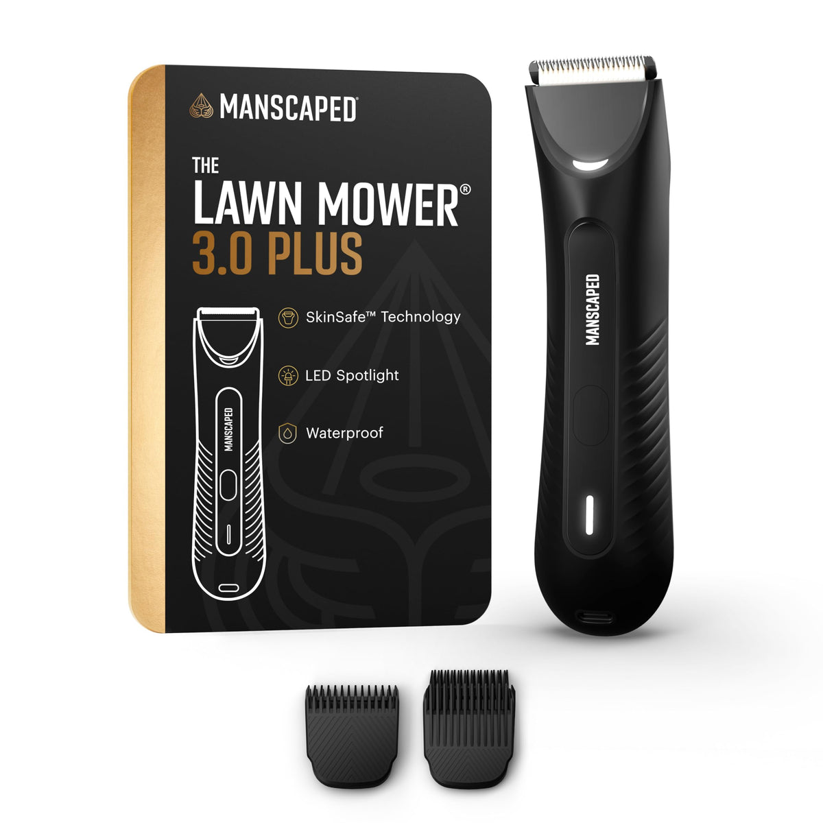 MANSCAPED Lawn Mower 3.0 Plus front view with black finish