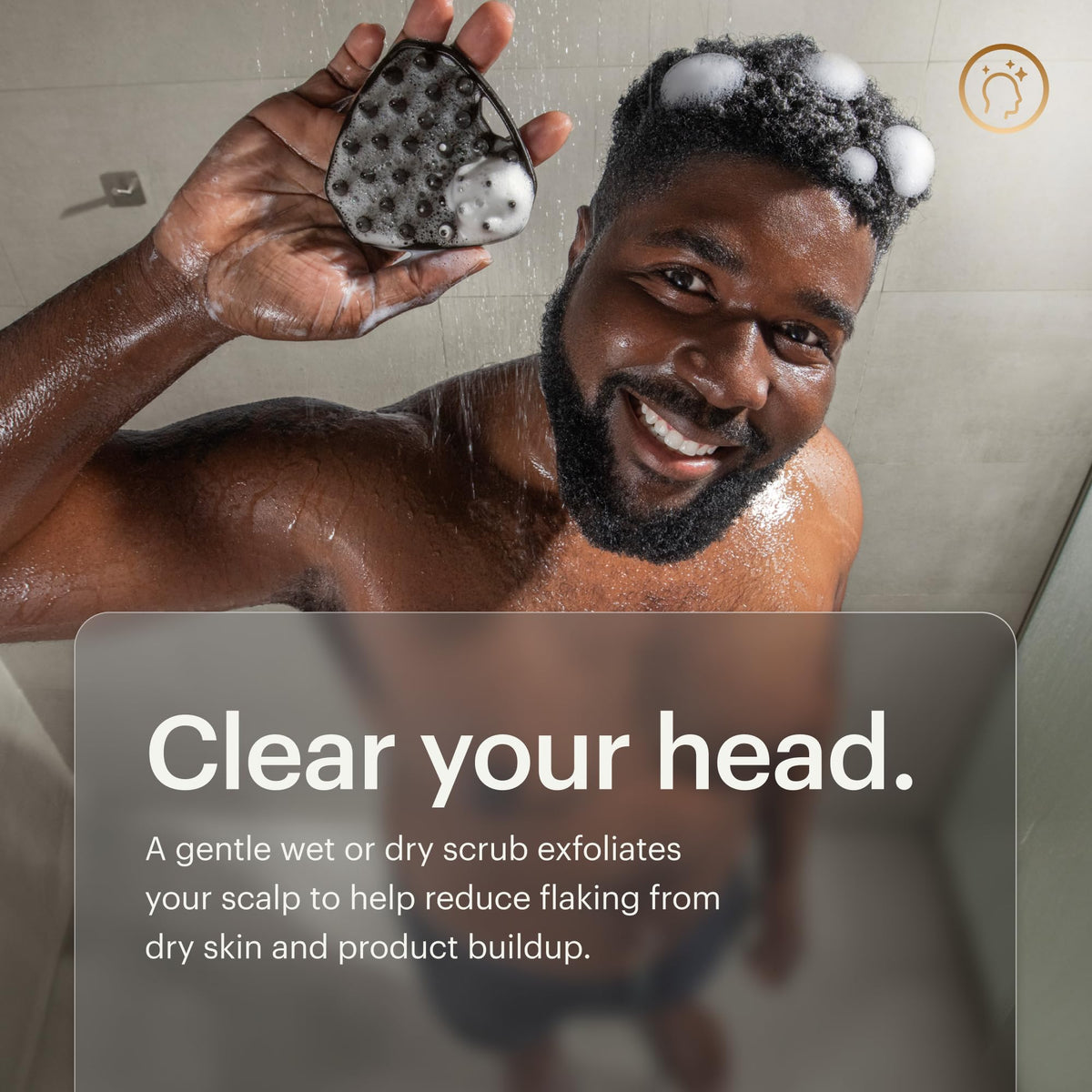 MANSCAPED Scalp Buffer alongside 2-in-1 Shampoo + Conditioner