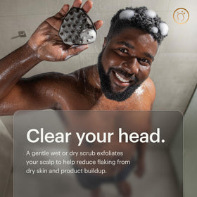 MANSCAPED Scalp Buffer alongside 2-in-1 Shampoo + Conditioner