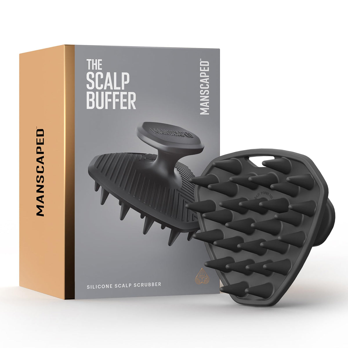 MANSCAPED Scalp Buffer front view with silicone bristles