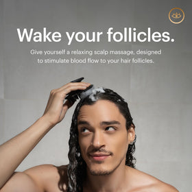 MANSCAPED Scalp Buffer in use during shower