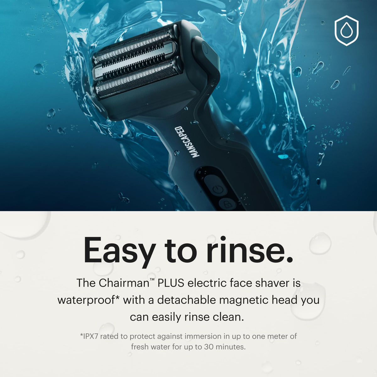 MANSCAPED The Chairman™ Plus shaver in waterproof setting