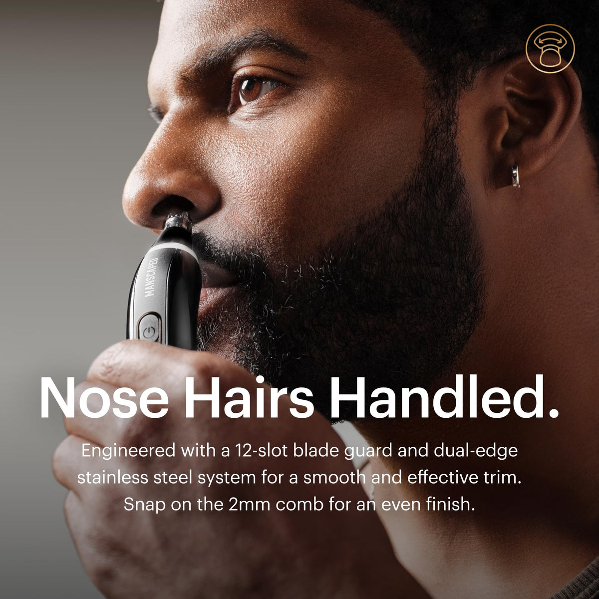 MANSCAPED Weed Whacker 3.0 PRO with eyebrow trimming attachment