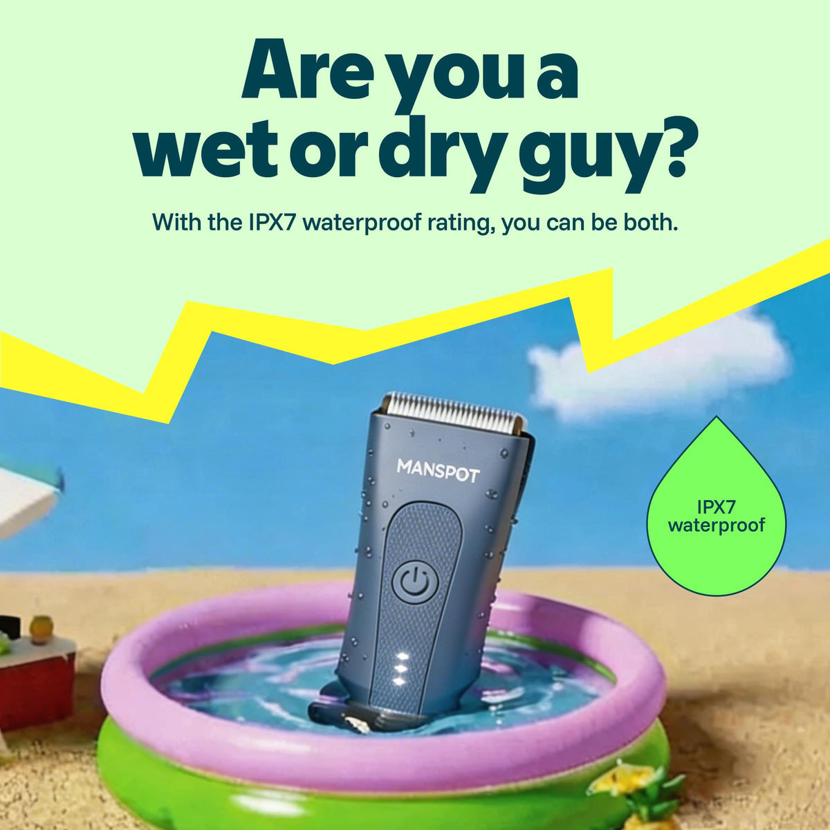 MANSPOT Groin & Body Hair Trimmer packaging