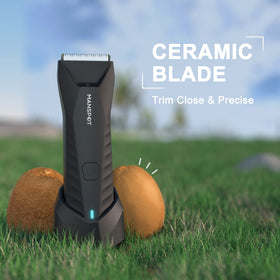 MANSPOT Manscape Trimmer side view showing USB dock