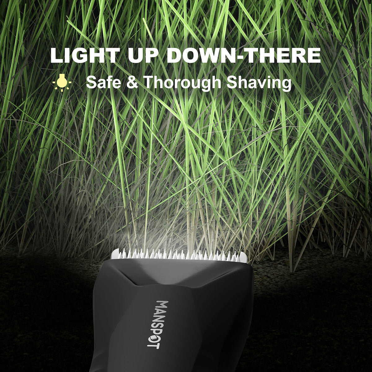 MANSPOT Manscape Trimmer with adjustable guards