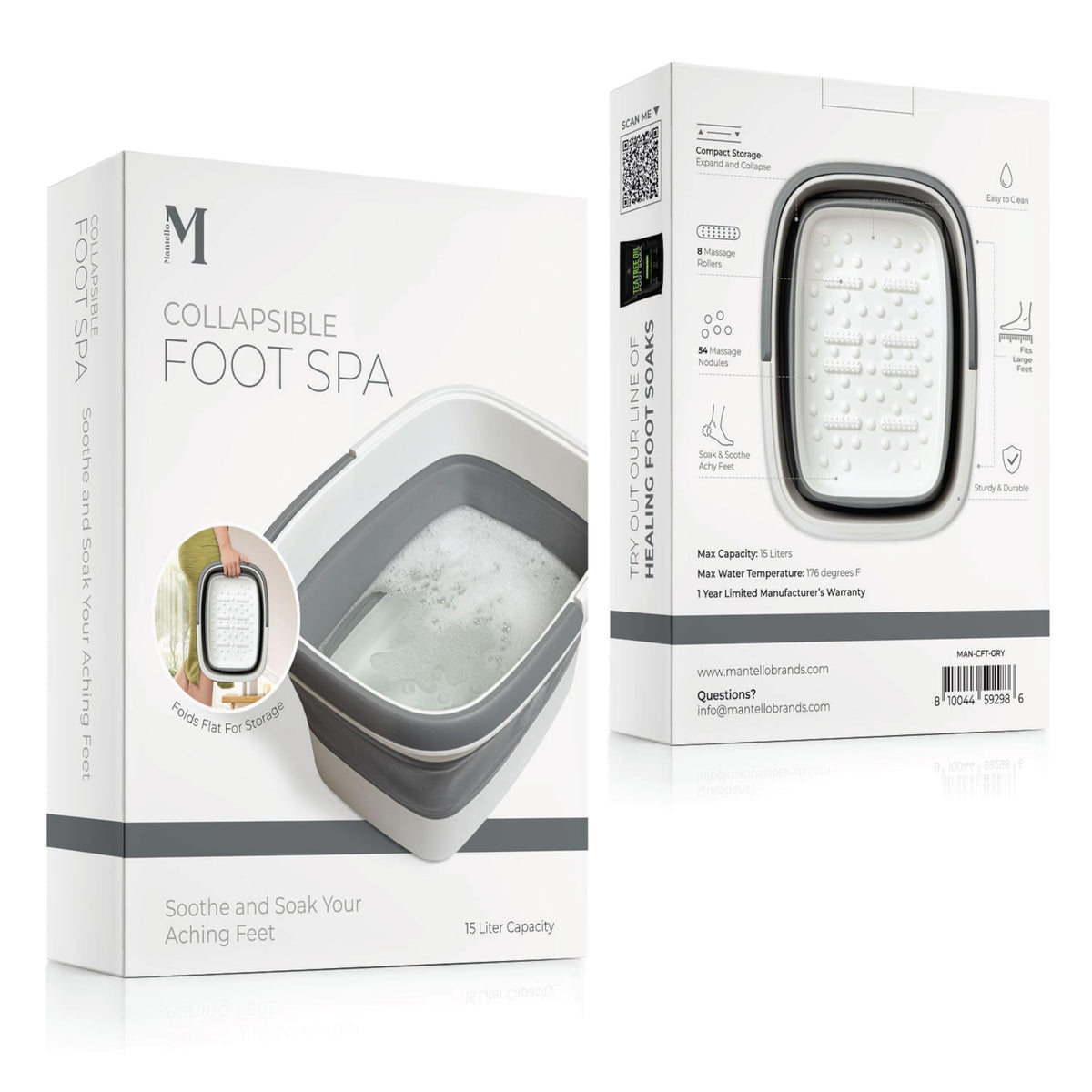 Mantello Foot Bath in a home spa setting