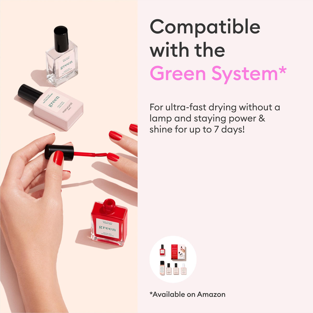Manucurist Dark Pansy Nail Polish with other nail care products