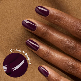 Manucurist Green Aubergine Nail Polish 60g bottle side view