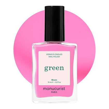 Manucurist Green Bloom Neon Pink Nail Polish front view