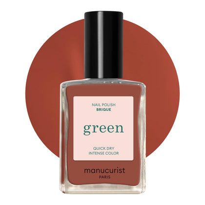 Manucurist Green Brique Brick Red Nail Polish front view