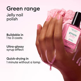 Manucurist Green Jelly Nail Polish Pink Sorbet applied on nails