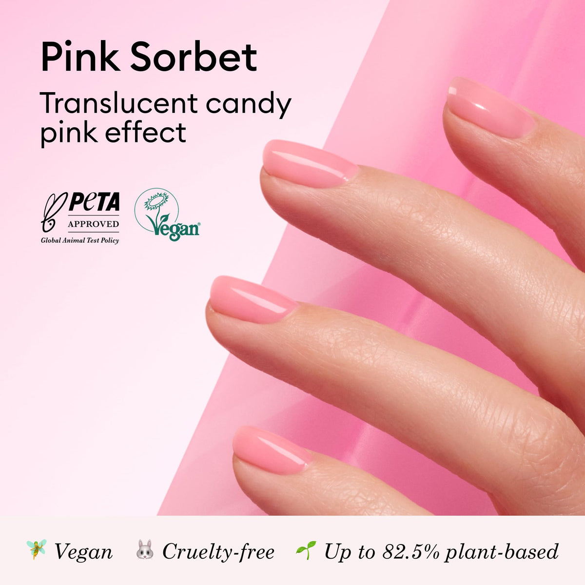 Manucurist Green Jelly Nail Polish Pink Sorbet bottle side view