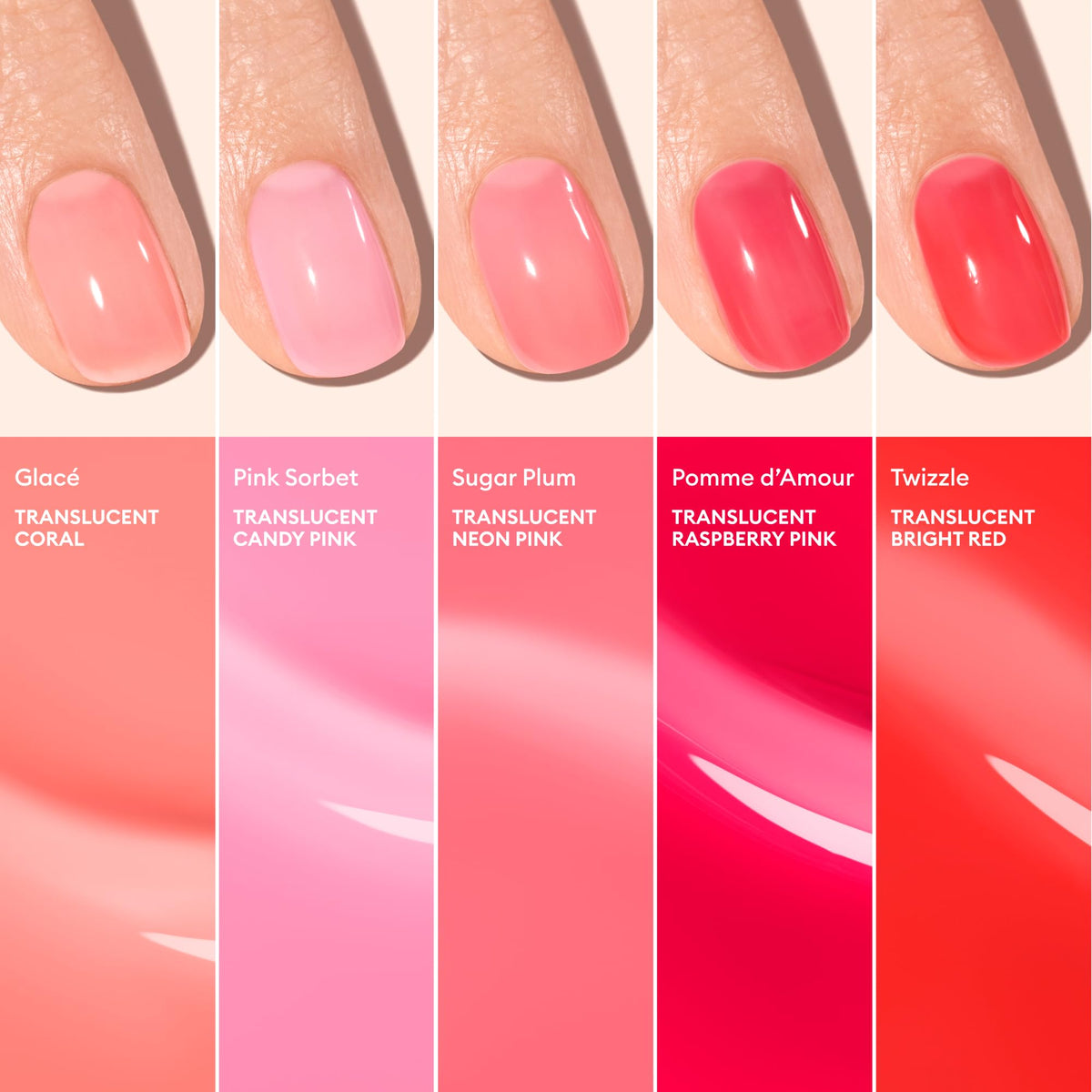 Manucurist Green Jelly Nail Polish Pink Sorbet with natural ingredients