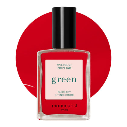 Manucurist Green Poppy Red Nail Polish bottle front view