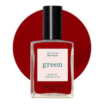Manucurist Green Red Velvet Nail Polish bottle front view