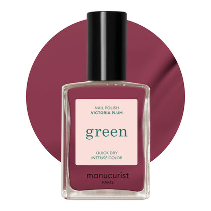 Manucurist Green Victoria Plum Pink Nail Polish front view