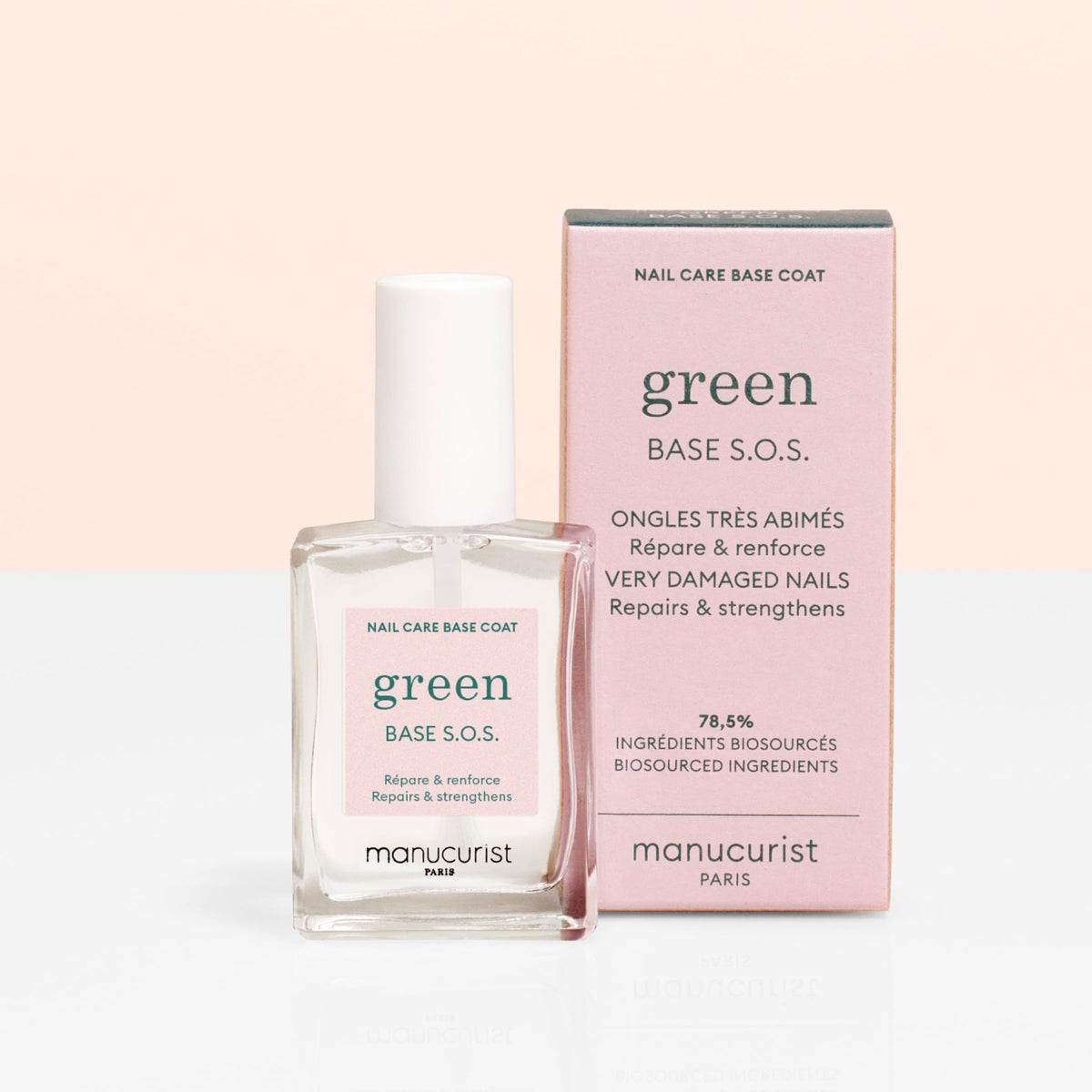 Manucurist S.O.S. Base Coat with plant-based ingredients