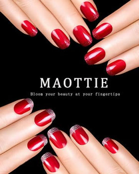 MAOTTIE Almond Press On Nails applied on hands