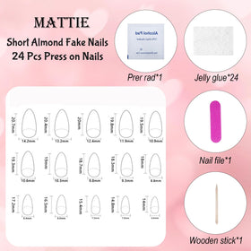 MAOTTIE Cat Eye Press On Nails with jelly glue and file